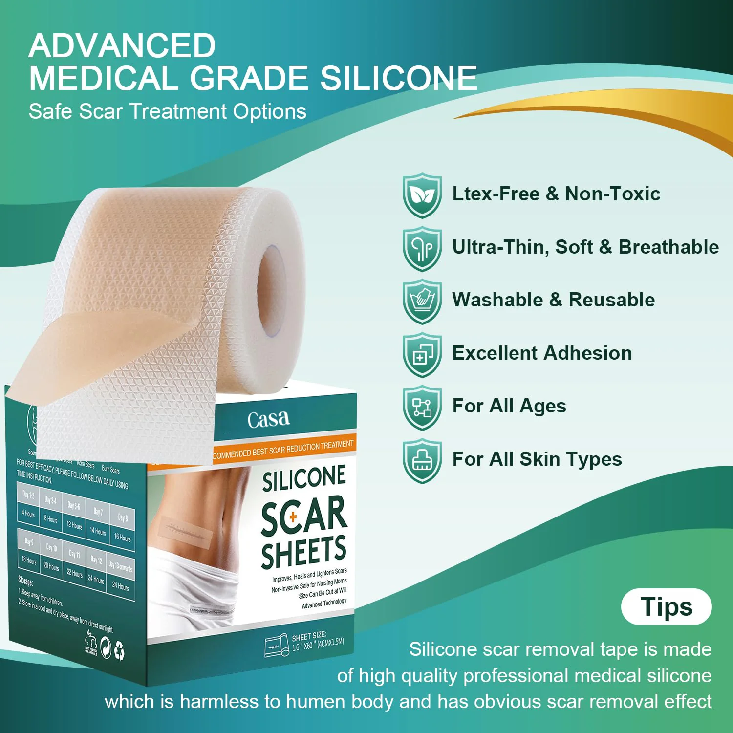 Silicone Scar Sheets for Surgery & Acne Scars (Buy 1 Get 1 Free) - Image 4